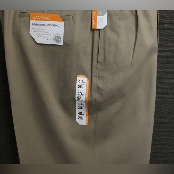 Men’s Khaki Savane Performance Chinos. 40Wx29L - Picture 1 of 2